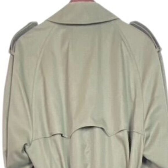 Vintage Full-Length Olive Green Austin Reed Trench Coat With Belt Sz 44R - Picture 3 of 16